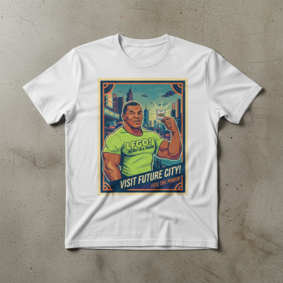 Mike Tyson Wearing LFGO Energy In A Pouch T-shirts