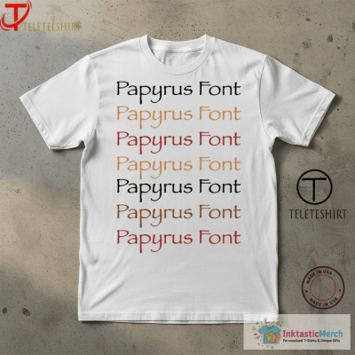 Natalie Tran Papyrus Font Repeat T-Shirts