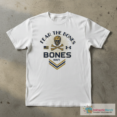 Navy Midshipmen Under Armour 2024 Rivalry Fear The Bones T-Shirts