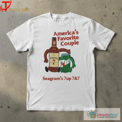 Official America’s Favorite Couple Seagram’s 7up 7&7 T-shirts