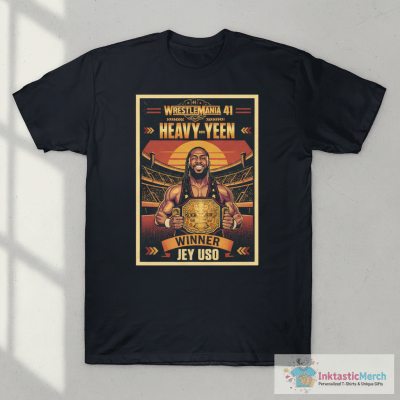 Official Jey Uso World Heavy Yeet Champions WrestleMania 41 Winner T-shirts