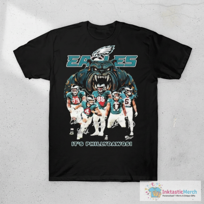 Official Philadelphia Eagles X Georgia Bulldogs It’s Phillydawgs Signatures T-shirts