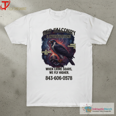 Official RHP Falconry And Investigations When Crime Soars We Fly Higher Mount Pleasant SC T-shirts