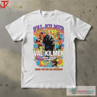 Official Val Kilmer Thank You For The Memories 1959 2025 Signature T-shirts