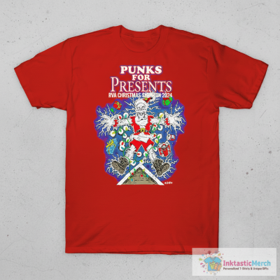 Punks For Presents RVA Christmas Skeleton 2024 T-shirts