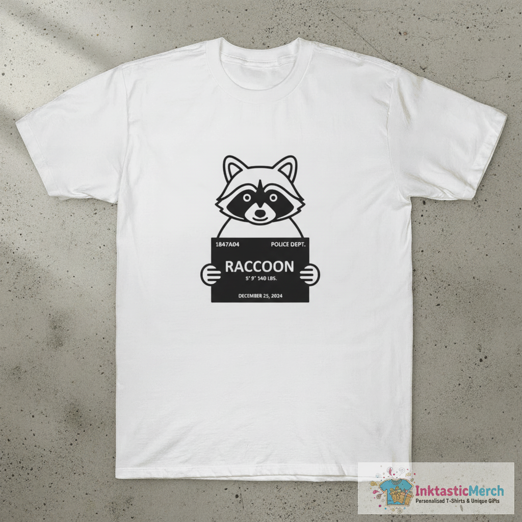 Raccoon Mugshot | Vintage T-Shirt 1 Raccoon Mugshot | Vintage T-Shirt