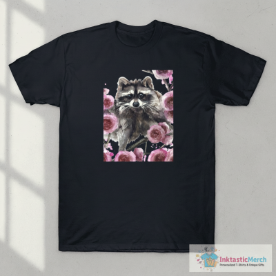 Raccoon and Flowers T-Shirt