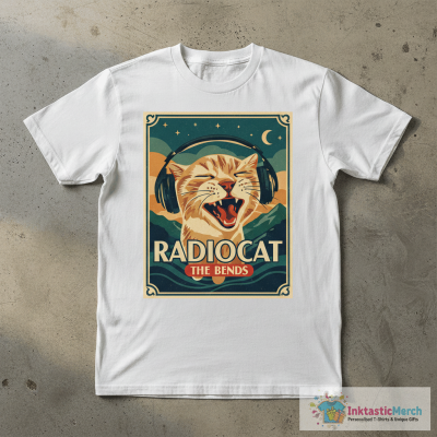 Radiocat The Bends Music Cat T-Shirts