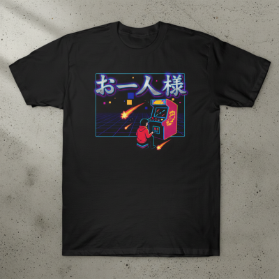 Red Ohitorisama (Japanese for Party of One in kanji writing) T-Shirt