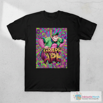 Reimagined Vintage Cartoon Character, "Grape Ape" T-Shirt
