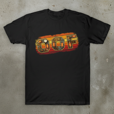 Roblox logo game - Oof (single line - vintage retro sunset) | gamer T-Shirt