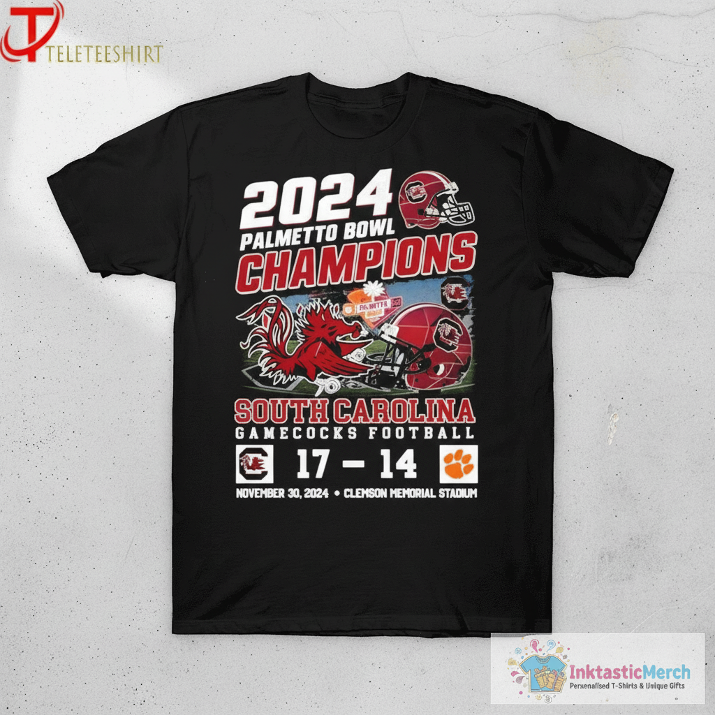 South Carolina Gamecocks 2024 Palmetto Bowl Champions T-Shirts 1 South Carolina Gamecocks 2024 Palmetto Bowl Champions T-Shirts