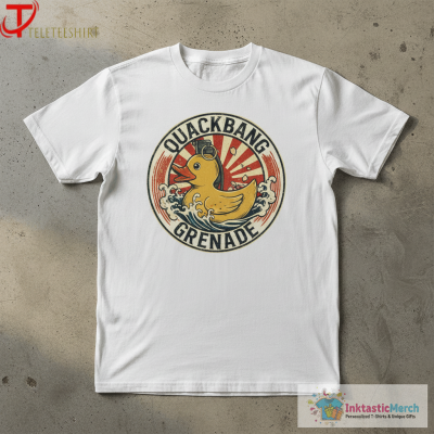 The Fat Electrician Quackbang Grenade Duck T-shirts