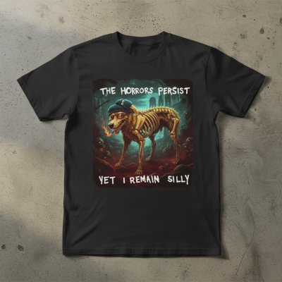 The Horrors Persist Yet I Remain Silly Dog Cigarettes T-Shirts