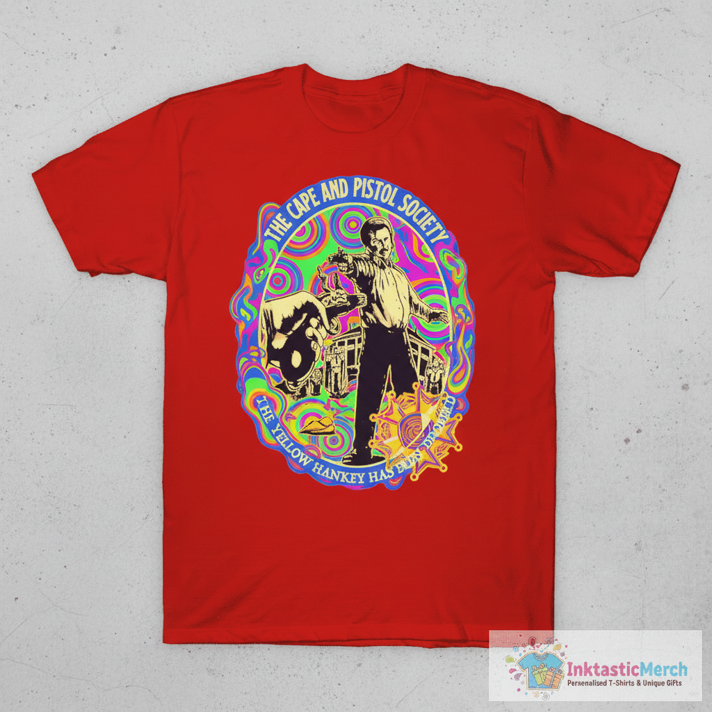 The Righteous Gemstones The Cape And Pistol Society The Yellow Hankey Has Been Dropped Duelling T-shirts 1 The Righteous Gemstones The Cape And Pistol Society The Yellow Hankey Has Been Dropped Duelling T-shirts
