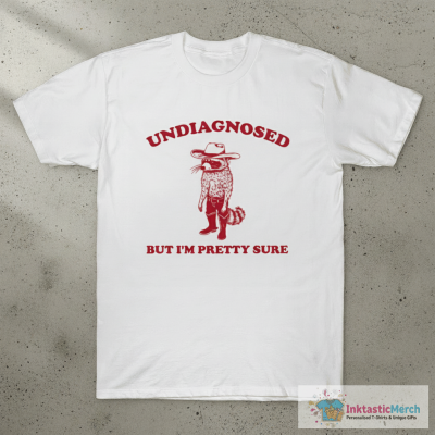Undiagnosed But I'm Pretty Sure Vintage Style Shirt, Retro Cartoon T Shirt, Weird T Shirt, Meme T Shirt, Trash Panda T-Shirt