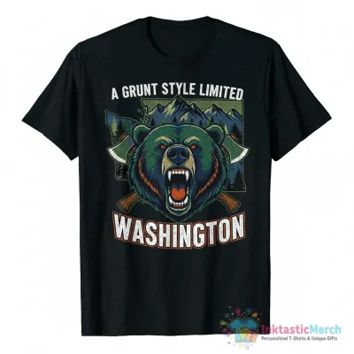 A grunt style limited Washington edition shirt - High Quality Printed T-Shirt