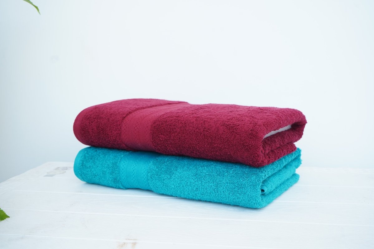 Stack of clean, fluffy towels