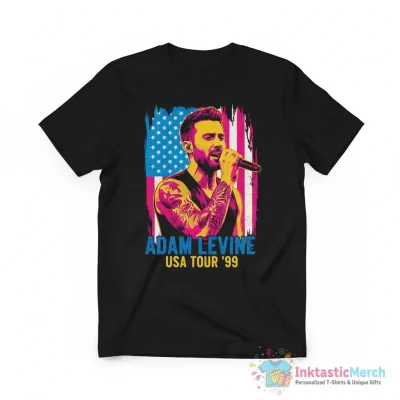 Adam Levine America singer vintage shirt - High Quality Printed T-Shirt
