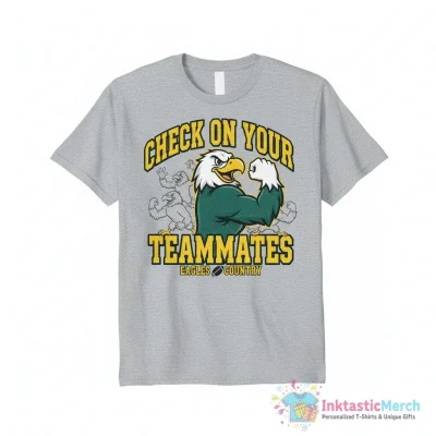 AJ Brown Philadelphia Eagles check on your teammates shirt - High Quality Printed T-Shirt