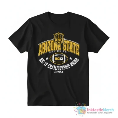 Arizona State Sun Devils 2024 Big 12 Football Championship Bound shirt - High Quality Printed T-Shirt