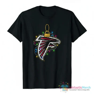 Atlanta Falcons Logo Holiday Lights Ornament - High Quality Printed T-Shirt