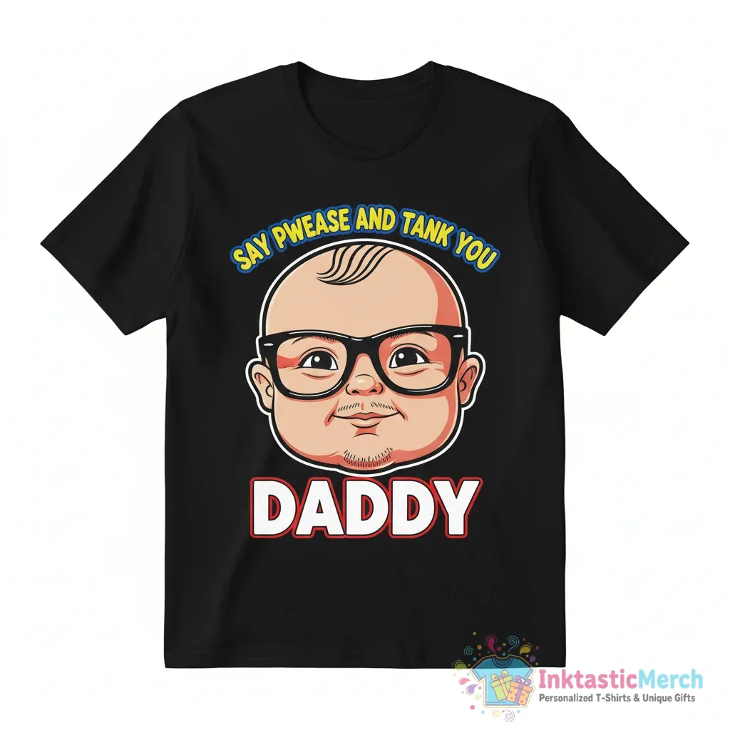 Baby Face JD Vance say pwease and tank you Daddy shirt 1 Baby Face JD Vance say pwease and tank you Daddy shirt - High Quality Printed T-Shirt