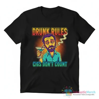 Bart drunk cigs don’t count shirt - High Quality Printed T-Shirt