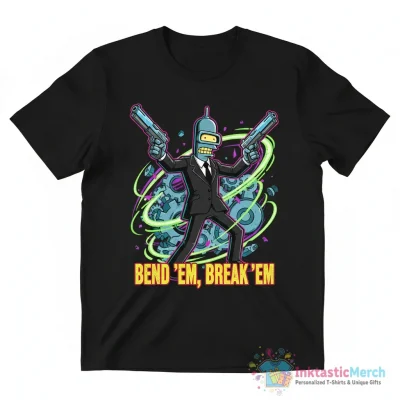 Bender Futurama Wick cartoon shirt - High Quality Printed T-Shirt