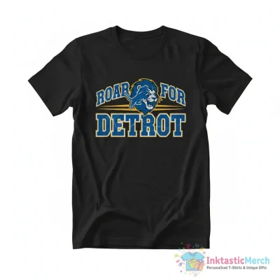 Blue Detroit Lions logo funny 2023 T-shirt - High Quality Printed T-Shirt