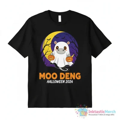 Boo Deng Ghost Baby Hippo Moo Deng Halloween 2024 shirt - High Quality Printed T-Shirt