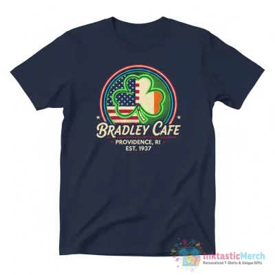 Bradley cafe providence Ri est 1937 shamrock USA x Ireland flag shirt - High Quality Printed T-Shirt