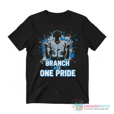 Brian Branch double bird #32 Detroit Lions One Pride shirt - High Quality Printed T-Shirt