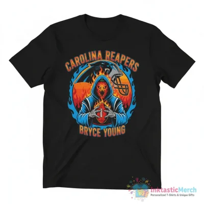 Bryce Young ghost Carolina reaper Carolina Panthers football shirt - High Quality Printed T-Shirt