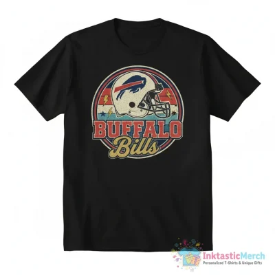 Buffalo Bills helmet Football NFL vintage style gift for fan shirt - High Quality Printed T-Shirt