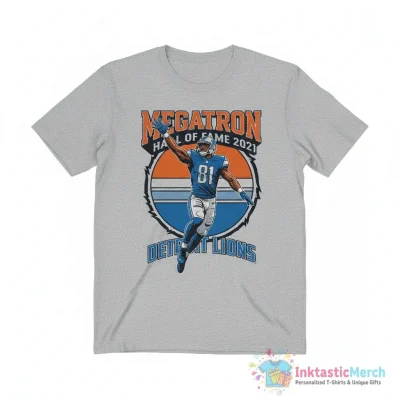 Calvin Johnson Detroit Lions Hall of Fame Player Graphic shirt - High Quality Printed T-Shirt