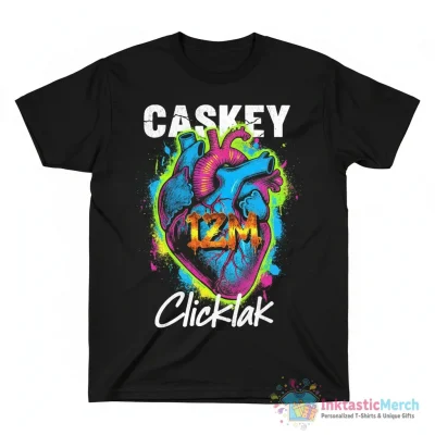 Caskey X Clicklak IZM heart shirt - High Quality Printed T-Shirt