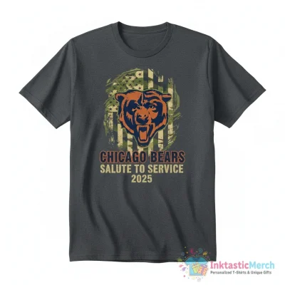 Chicago Bears salute to service 2025 shirt - High Quality Printed T-Shirt