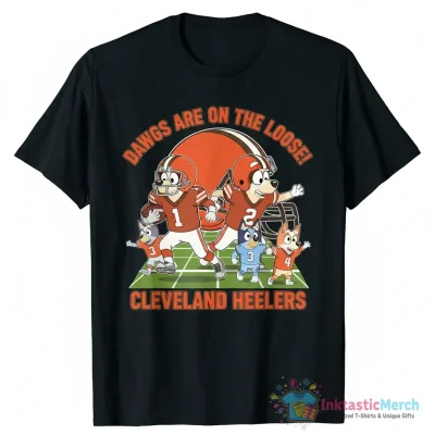 Cleveland Browns Bluey Bandit Heeler Chilli Heeler Aunt Trixie Heeler shirt - High Quality Printed T-Shirt