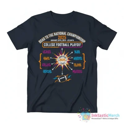 College Football Playoff 2025 Bracket shirt - High Quality Printed T-Shirt