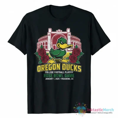 College Football Playoff 2025 Oregon Ducks Rose Bowl Game shirt - High Quality Printed T-Shirt