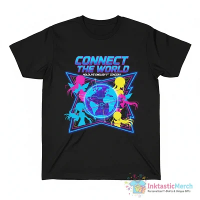 Connect the world hololive English 1st concert shirt - High Quality Printed T-Shirt