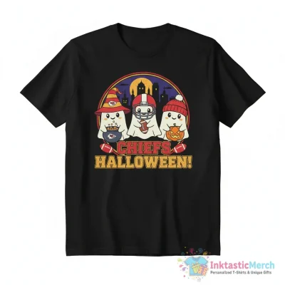 Cute Ghost Football Kansas City Chiefs Halloween shirt - High Quality Printed T-Shirt