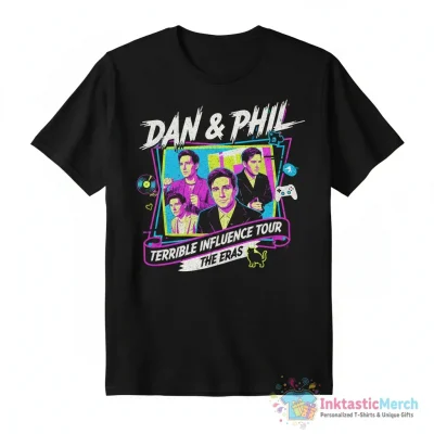 Dan and Phil Terrible Influence Tour Eras Tour Style shirt - High Quality Printed T-Shirt