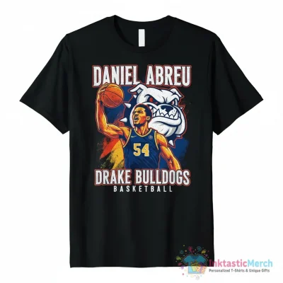 Daniel Abreu Drake Bulldogs men’s basketball shirt - High Quality Printed T-Shirt