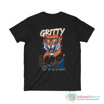 Detroit Tigers Gritty logo chart shirt - High Quality Printed T-Shirt
