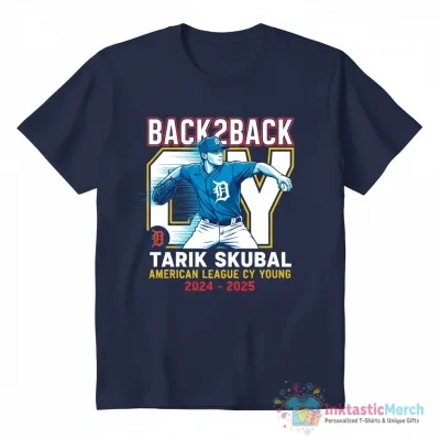 Detroit Tigers Tarik Skubal Back2Back ALCS CY Young 2025 shirt - High Quality Printed T-Shirt