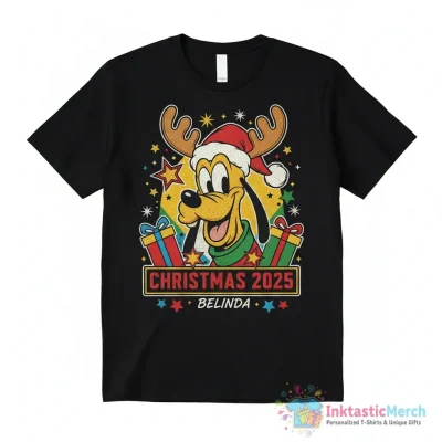 Disney Pluto Christmas 2025 Personalized Ornament - High Quality Printed T-Shirt