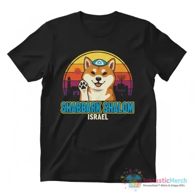 Dog shabbark shalom Israel shirt - High Quality Printed T-Shirt