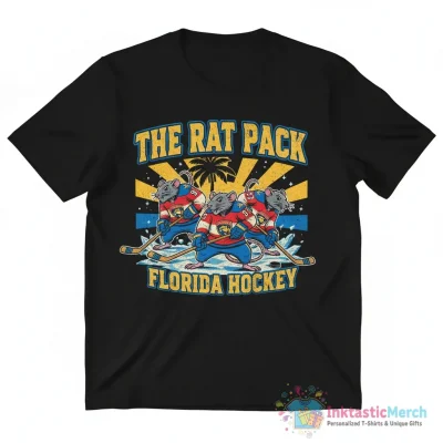 Florida Panthers Cartoon Rats in Jerseys The Rat Pack Hockey shirt - High Quality Printed T-Shirt